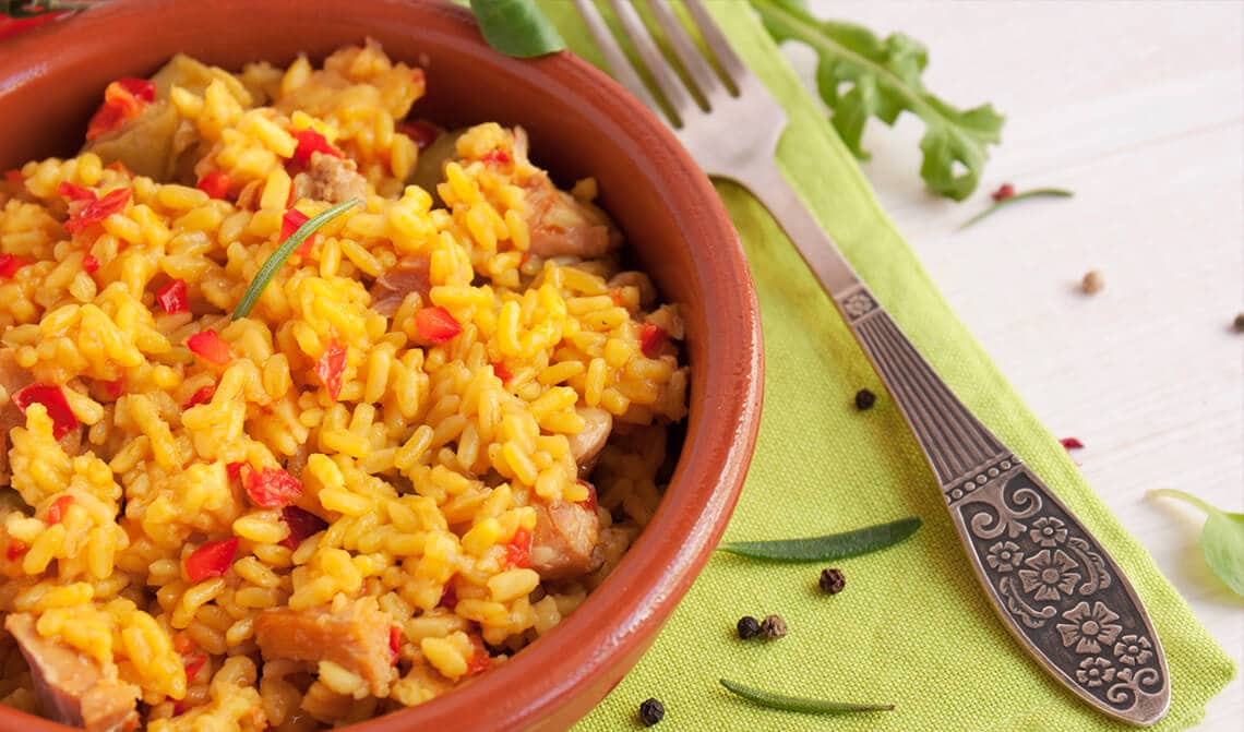 Arroz con conejo y setas