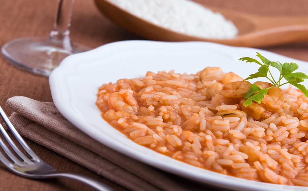 Arroz cremoso con aroma de naranja