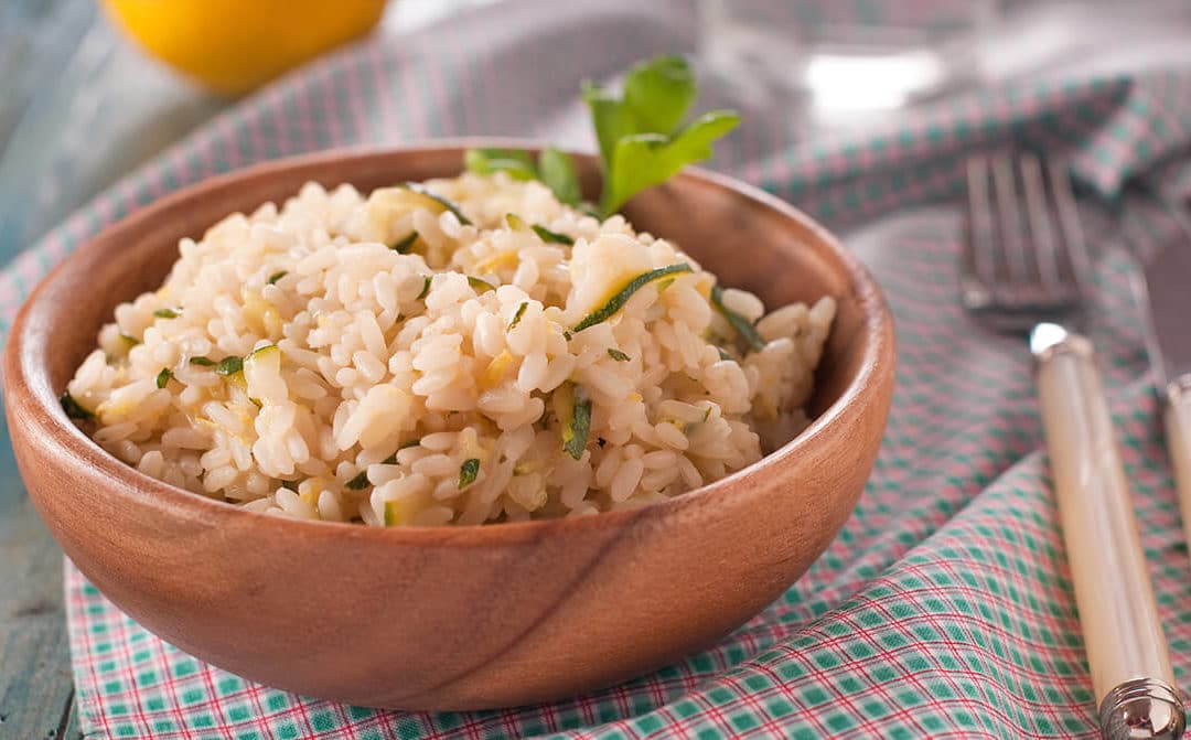 Arroz de verduras con caldo de cocido