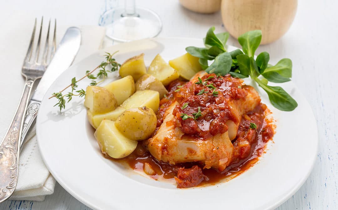 Bacalao con salsa de tomate