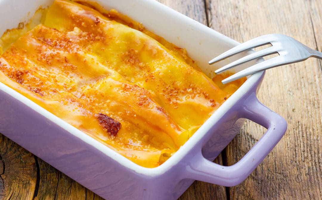 Canelones de crema de maíz