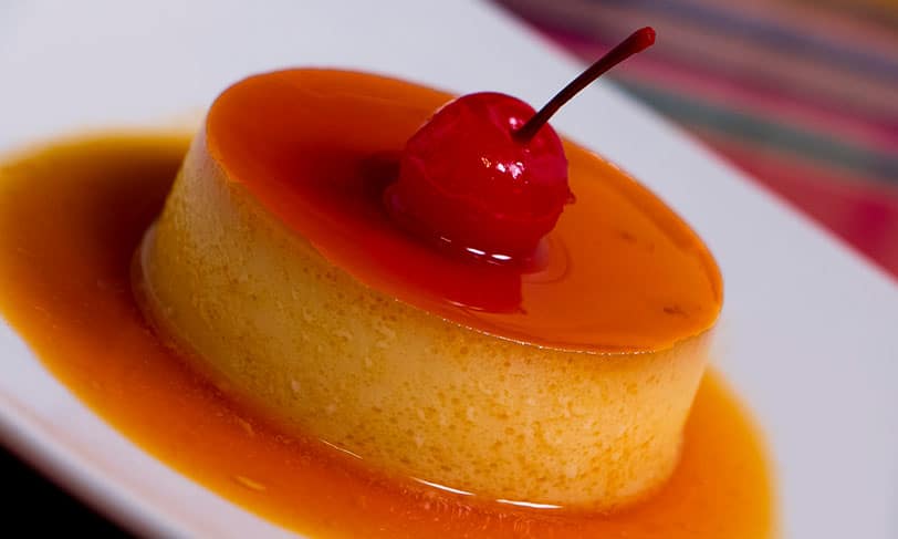 Flan de turrón