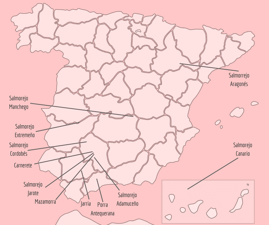 Mapa de salmorejos