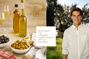 Rafa Nadal, imagen internacional de los alimentos españoles, entre ellos el aceite de oliva