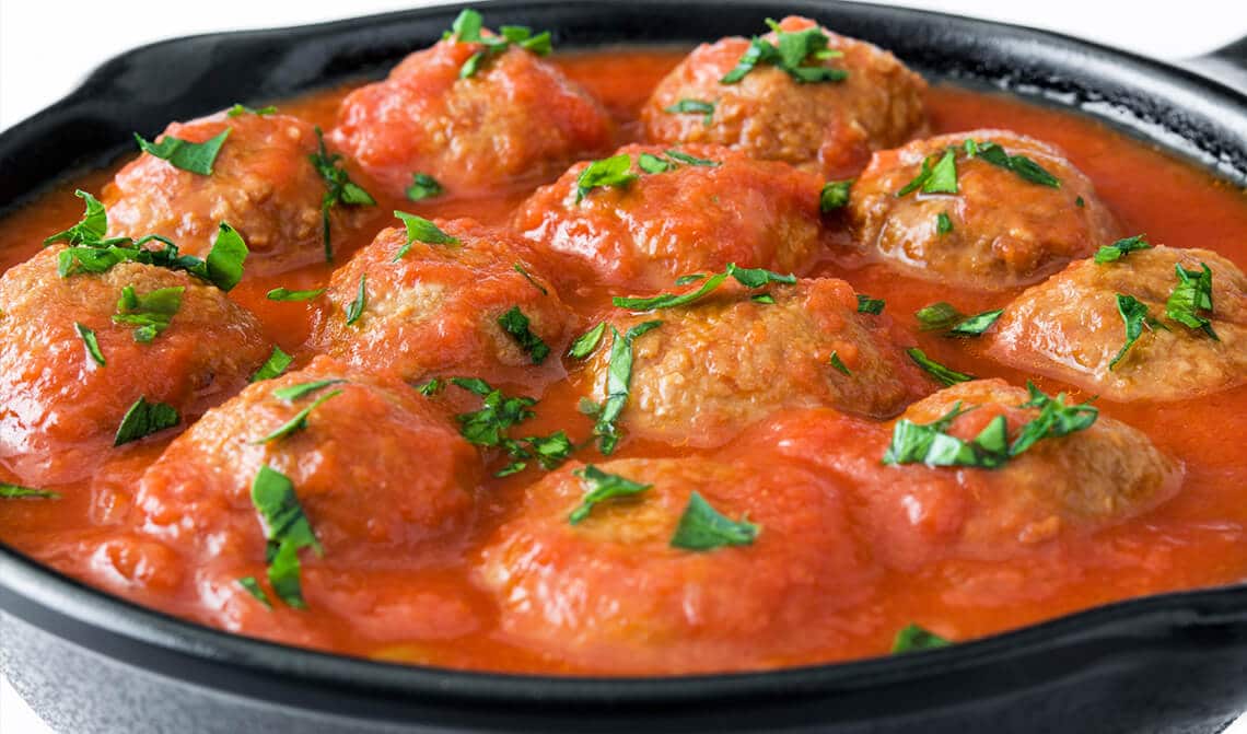 Albóndigas de carne con tomate