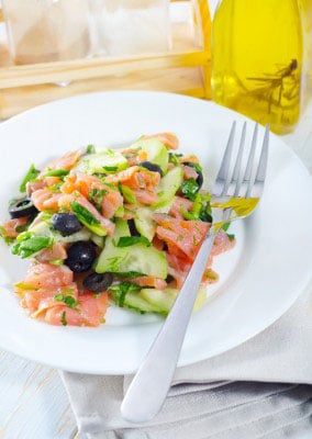 Ensalada de salmón (4 personas – 20’)