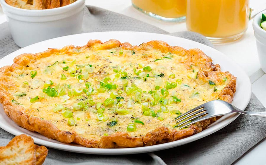 Tortilla de verduras gratinada