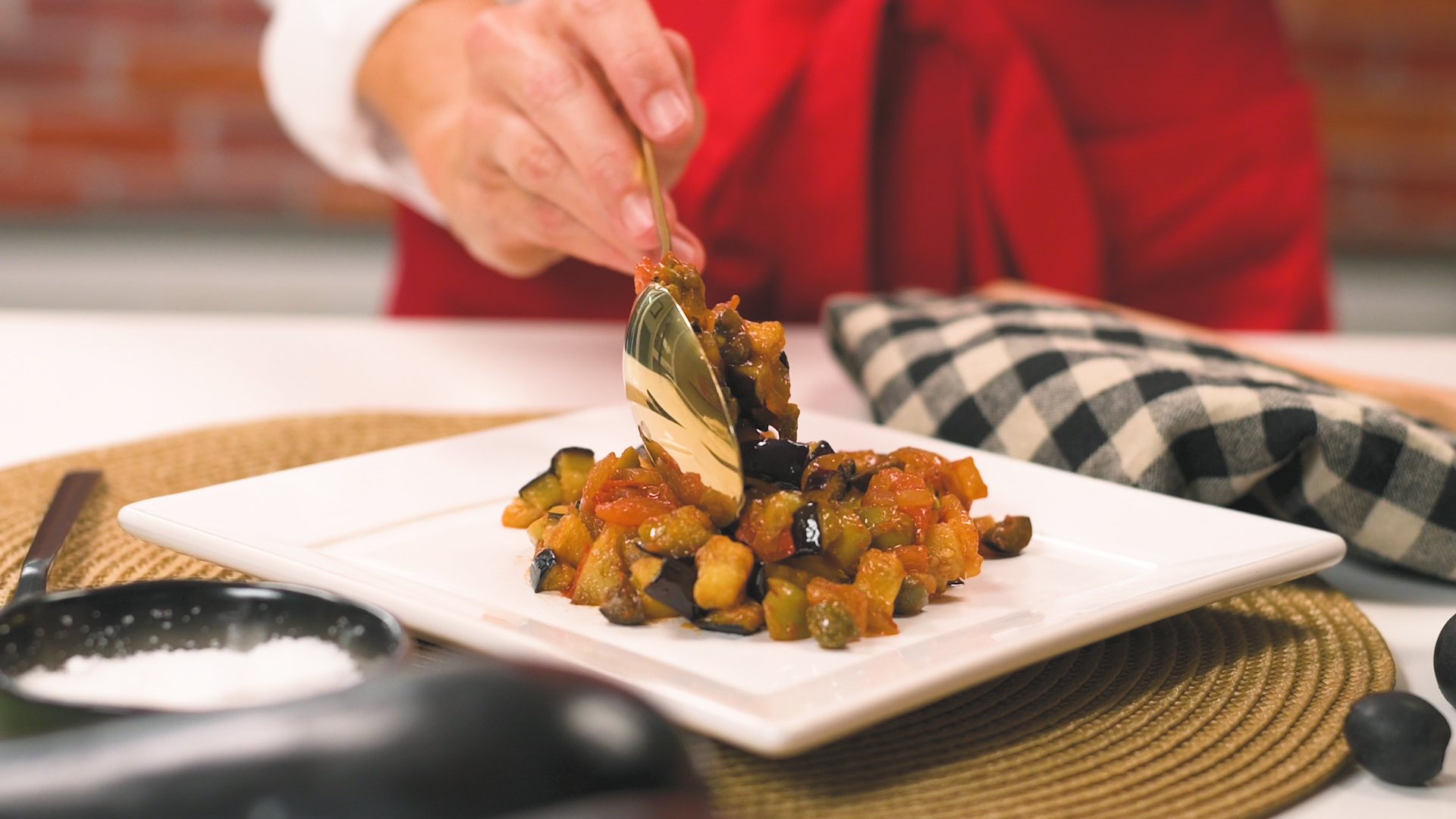 receta caponata siciliana de berenjena