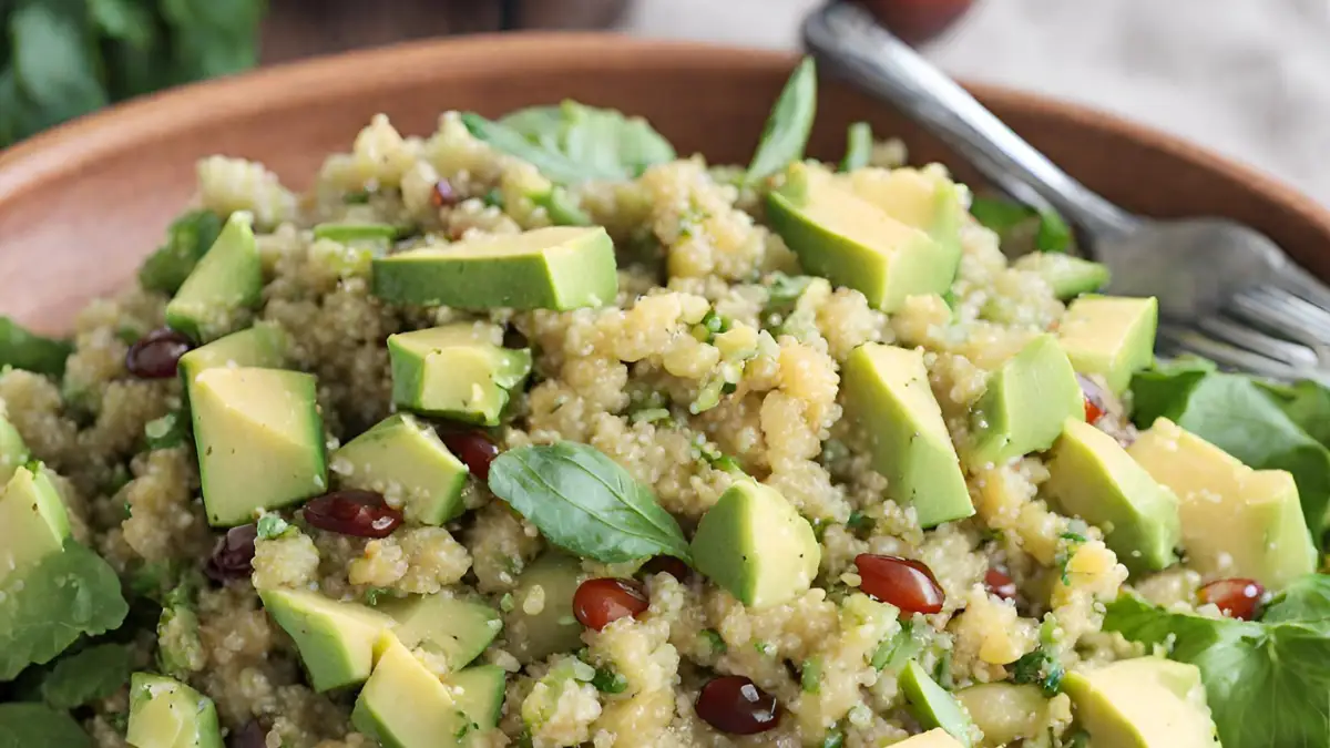 ensalada de quinoa y aguacate