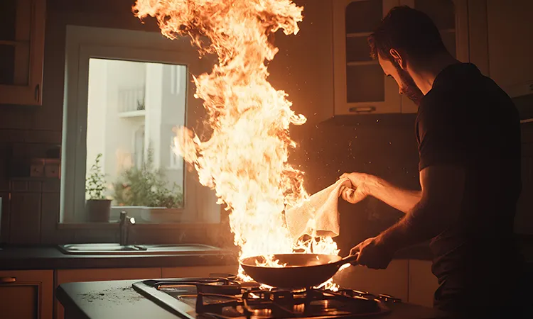 apagar fuego en la cocina